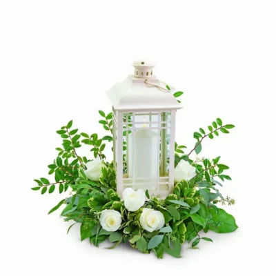Classic White Rose Lantern