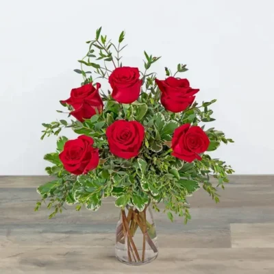 Half Dozen Red Roses